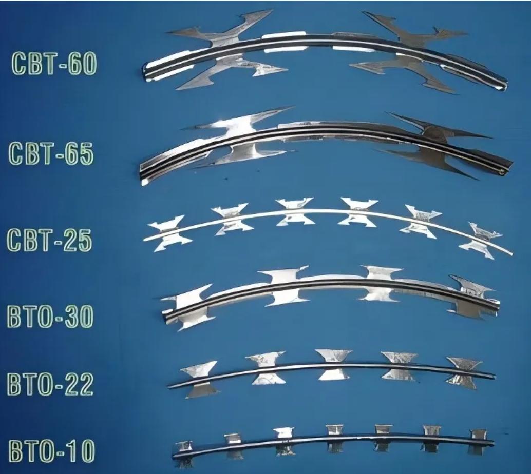 Lames pour Fil Barbelé Concertina – Haute Sécurité (Série BTO & CBT)